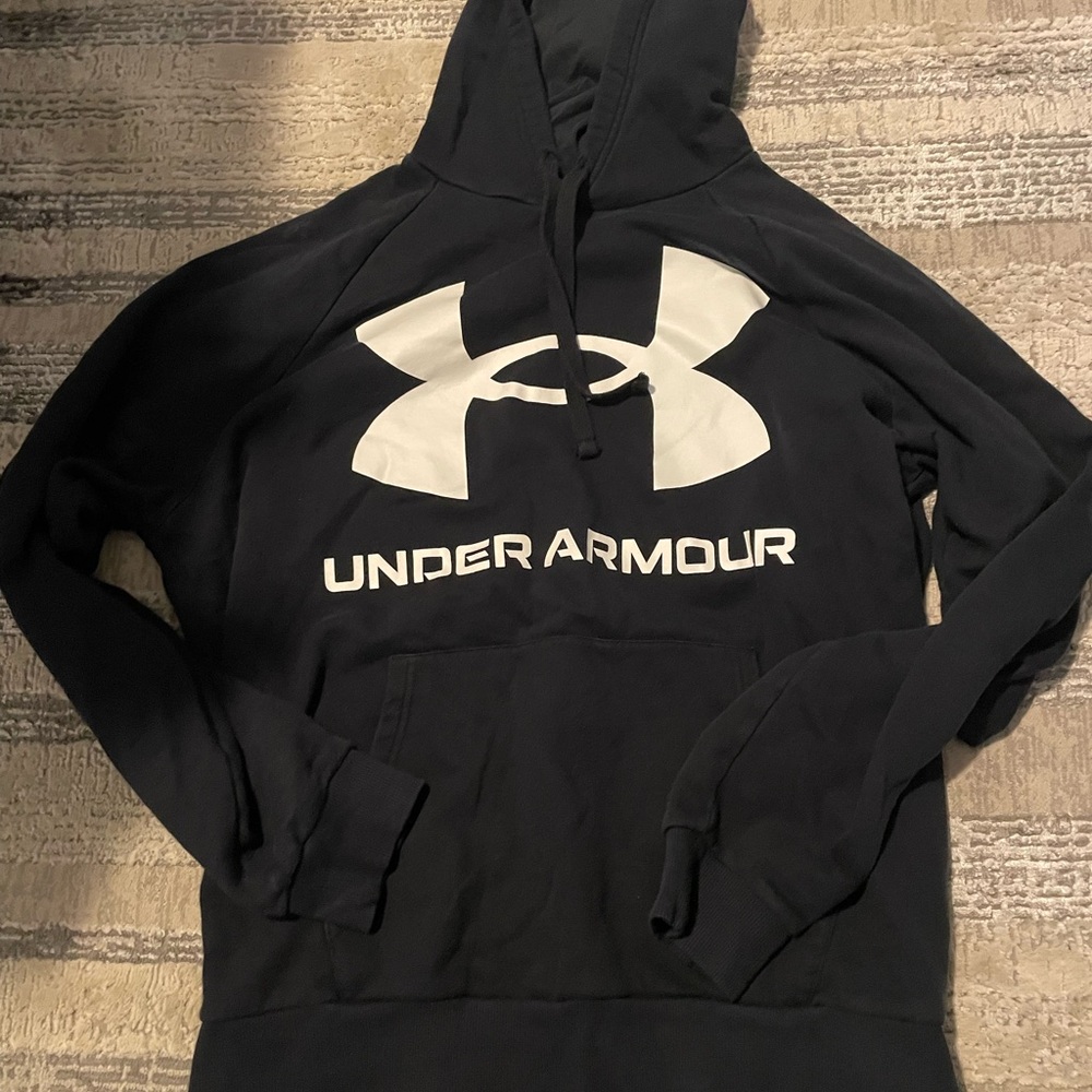 Under Armour Black Hoodie with White Logo